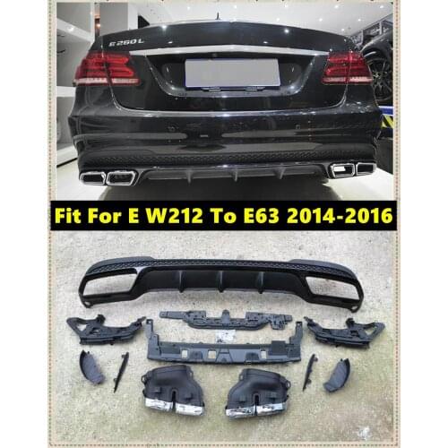 Car Rear Bumper Exhaust PipeS Muffler Tail Bumper Fit For Mercedes 2014-2016 E-class W212 Upgrate To E63
