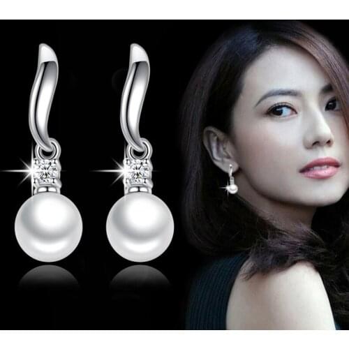 Pearl Stud Earrings Exquisite Korean Fashion Zircon Earrings For Women Brincos Earing Brinco Earring Oorbellen Earings Jewelry
