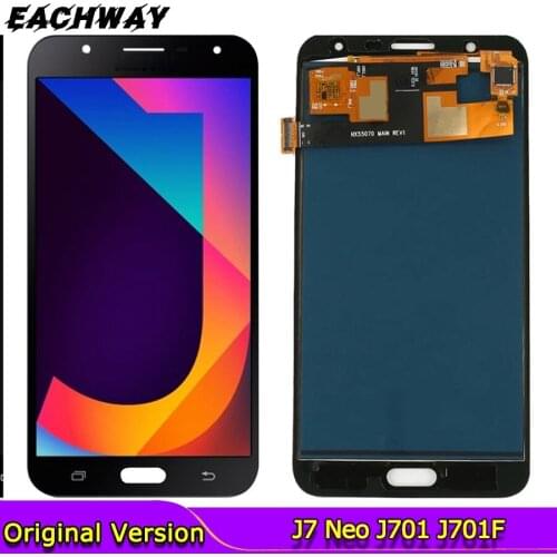 J701f LCDs Full Digitizer For Samsung Galaxy J7 neo J701 J701M J701MT LCD Display Touch Screen Assembly Replacement Parts