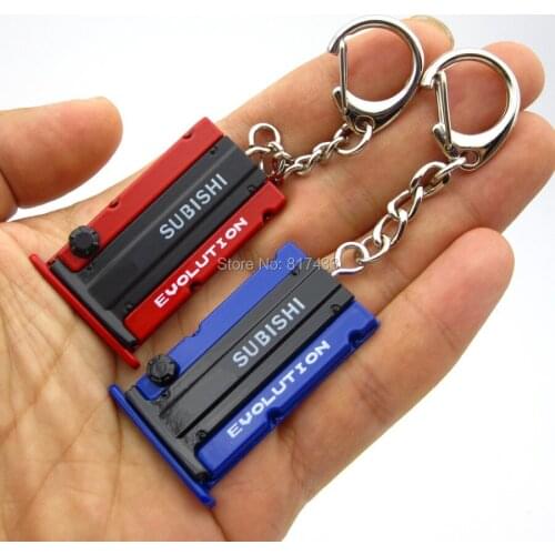 10pcs Zin alloy 4G63 LANCER EVOLUTION EVO X engine cylinder head valve cover keychain keyring