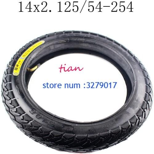 Free Shipping 14 X 2.125 / 54-254 Tire with Good Quality fits Many Gas Electric Scooters and e-Bike 14X2.125 gas scooter