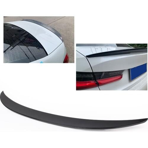 Gloss black Car Rear Tail Trunk Lip Spoiler Wing Trim For BMW 3 series G20 2020 2021 ABS Plastick