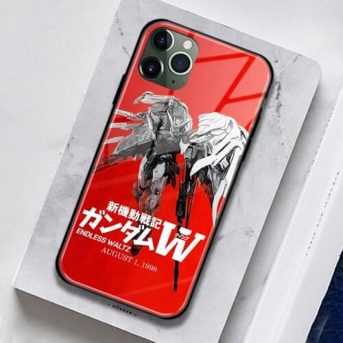XXXG-01W Wing Gundam Anime Soft Silicone Tempered Glass For iPhone SE 6s 7 8 Plus X XR XS 11 Pro Max Phone Case Cover Shell