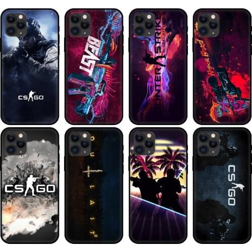 Black tpu case for iphone 5 5s se 6 6s 7 8 plus x 10 cover for iphone XR XS 11 pro MAX case cs go Game