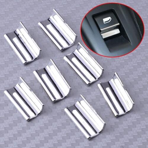 CITALL 7Pcs Car Chrome ABS Indoor Door Window Lift Button Switch Trim Fit for Peugeot 308 3008 2014 2015 2016 2017 2018 2018