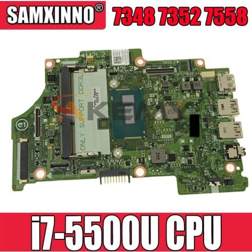FOR Dell Inspiron 7348 7352 7558 Laptop Motherboard CN-08H90T 08H90T 8H90T 13321-1 8X6G1 W/ i7-5500U CPU 100% Test work