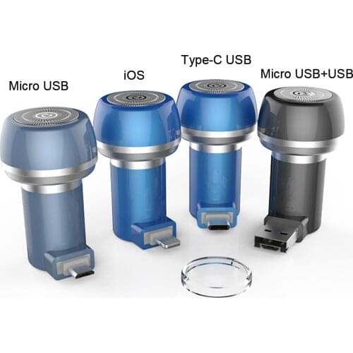 Electric Shaver Razor Machine Shaving Beard Trimmer Micro Type-c a USB Travel for Men Android Is Smart Phone Portable