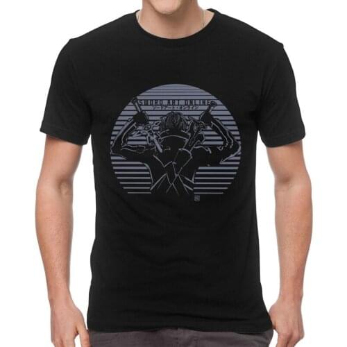 Sword Art Online T-shirt Men Graphic T Shirt Short Sleeve Cotton Japanese Anime Manga Sao Kirito Tshirt Unique Tee Tops