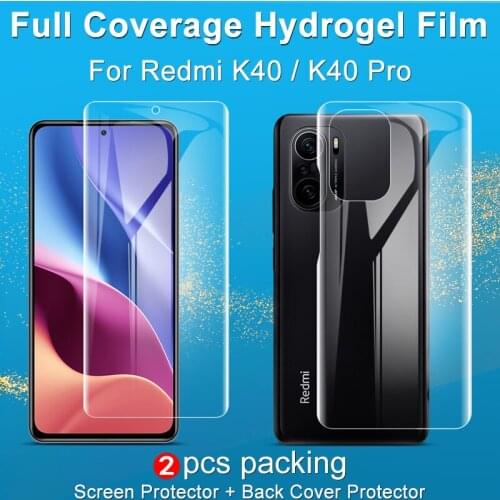 IMAK Hydrogel III Film For Xiaomi Mi Poco F3 Transparent Screen Protector 2PCS Full Coverage Front Back Soft Protective Film
