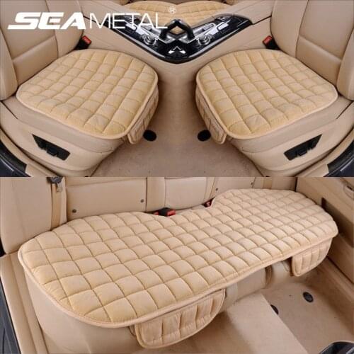 Plush Car Seat Cover Set Warm Car Seat Cushion Auto Seat Protector Mat Winter Premium Soft Anti Slip Pad for SUV Sedan Hatchback