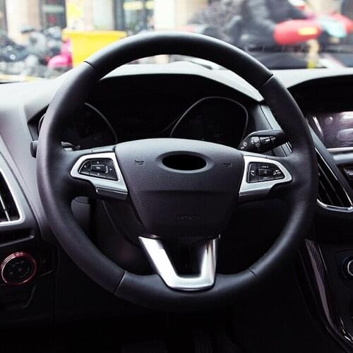 ABS Matte for Ford Focus 2015 2016 2017 Accessories Car Steering Wheel Decoration Cover Trim Sticker Car Styling