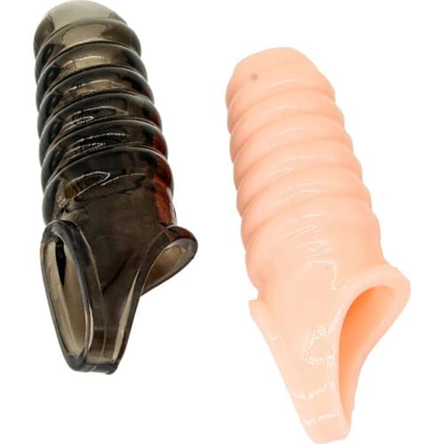 Reusable Rooster Spike Sleeves Simulation Penis Sex Toys Sex Supplies Mens Lengthened Thickened Penis Sleeve Crystal Sleeve