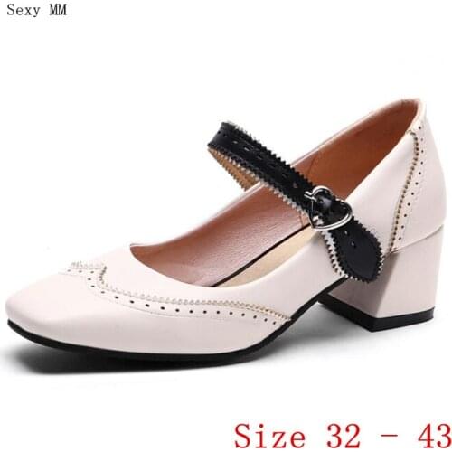 Med High Heels Women Pumps High Heel Shoes Stiletto Woman Wedding Shoes Small Plus Size 32 33 - 40 41 42 43