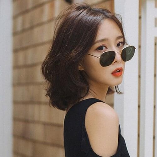 Trendy small square wild street shot colorful sunglasses men and women retro sunglasses