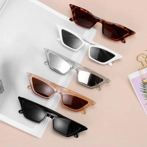 Fashion Women Vintage Cat Eye Sunglasses Small Frame UV400 Shades Street Wear Luxury Trending