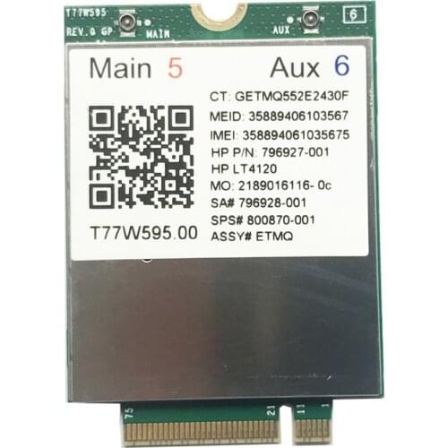 T77W595 4G Module M.2 150MBPS 796928-001 LTE Modem for HP Elite X2 840 850 G3 640 650 645 G2