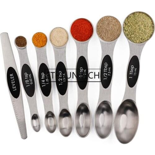 30sets Magnetic Measuring Spoons Set with Leveler Stainless Steel Double-Sided Measuring Spoons Set for Cooking Baking