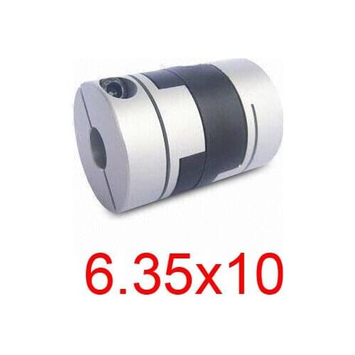 New 6.35x10 6.35mm 10mm double slider coupling,oldham type shaft flexible coupling,Servo motor stepper clamp type coupler D20 L3