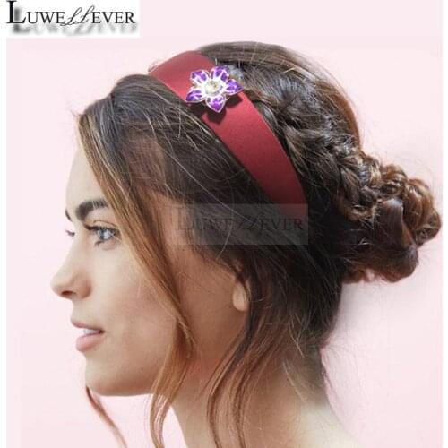 New Candy Color Headband 019 Solid color Fit 18mm Snap Button Headband Acrylic Hair Accessories For Women Girls Gift