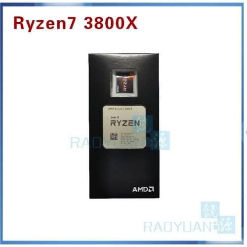 New AMD Ryzen 7 3800X R7 3800X 3.9 GHz 7NM L3=32M 100-000000025 Eight-Core Sixteen-Thread CPU Processor Socket AM4
