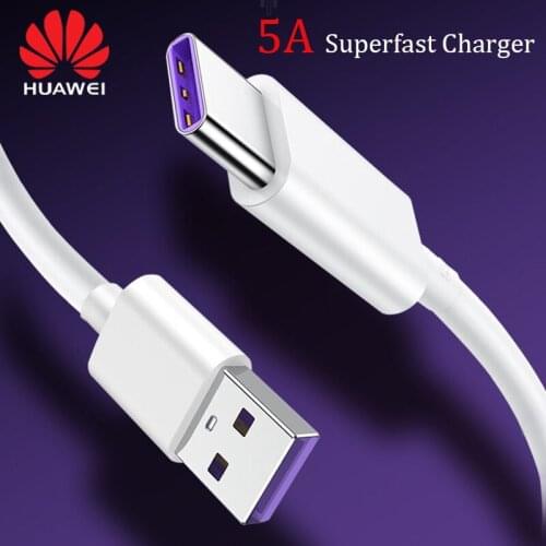 Original Huawei Super Fast Charging Cable 5A Type C USB Cord For HUAWEI P40 P30 Pro Mate 30/20 Pro Honor 20 V20 V10 V9 V30 Nova7