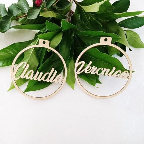 Personalized Custom Name Christmas Decoration Ball, Laser Cut Personalized Decoration, Simple Christmas Tree Decoration Gift