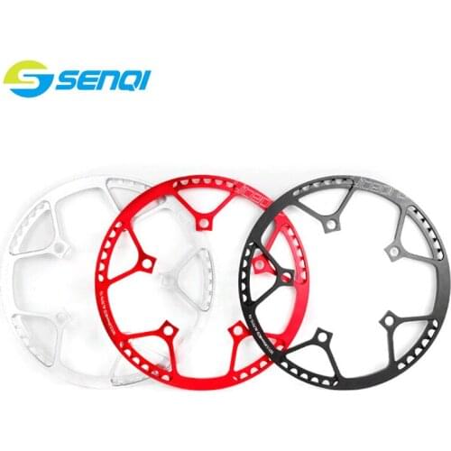 53T 56T 58T130BCD Full Anodized CNC Cutting Hollow Out Crankset Protect Cover Folding Bike BMX Chainguard CZY004