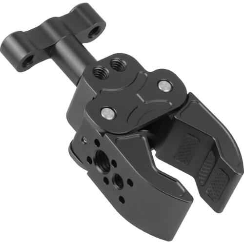 FEICHAO Super Clamp Articulated Arm Crab Claw 1/4" 3/8" ARRI Mounting Holes for Flash Light Camera Tripod Monopod Holder Monitor