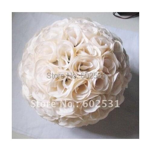 Wedding kissing flower ball 30cm dia,beige,holiday decorations,party decortions wedding table centerpieces flower FREE SHIPPING