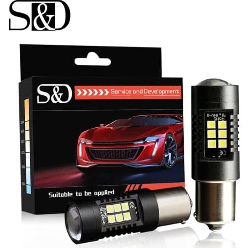 2pcs PY21W LED 1156 BAU15S LED Bulbs Car Lights 1200Lm Turn Signal Reverse Brake Light 3030 LEDs 12V White Red Yellow Auto Lamp