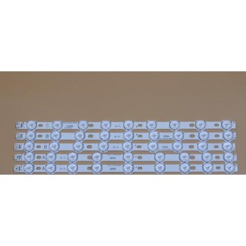 TV LED Bars For PHILIPS 40PFL3008H-12 40PFL3008K/12 40PFL3028H/12 40PFL3018H/12 LED Backlight Strips Kit 9LED Lamps Lens 5 Bands