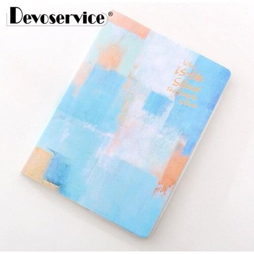 1Pcs Trend Doodle Painting Notebook A5 Hardcover Soft Copybook Kawaii Stitching Color Note book Notepad Office School Supplies