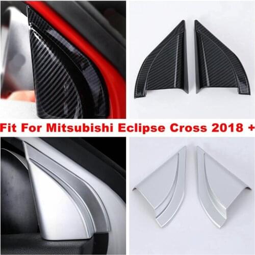 Inner Window Pillar A Triangle Decoration Cover Trim Fit For Mitsubishi Eclipse Cross 2018 - 2021 ABS Matte / Carbon Fiber
