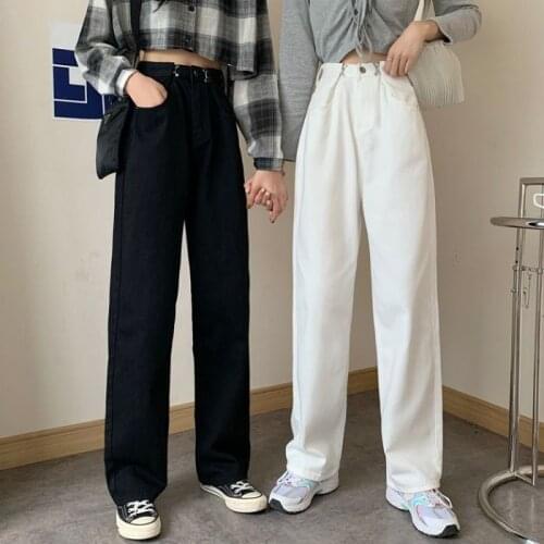 Woman Jeans Pants Spring High Waist Loose Straight Jeans Women Pantalones Vaqueros Mujer