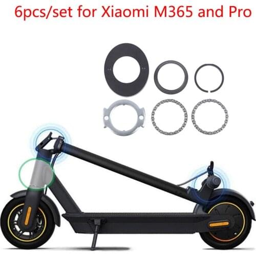 1 Set Of Electric Scooter Wrist Kit For Xiaomi M365 And Pro 6-piece Bowl Ball Steering Assembly Plastic Ring