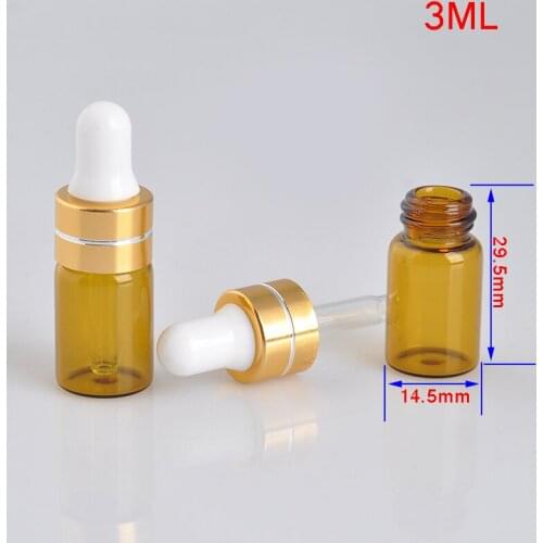 3ml Sub-bottles Portable Reusable Glass Bottle Skin Care Tools Aromatherapy Lip Balms Travel Empty Refillable Bottles Tool TSLM1