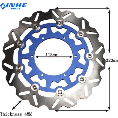 320MM Front Floating Brake Disc Rotor For YZF WRF YZ250 YZ250F YZ400F YZ450F WR250 WR250F WR400F WR450F Supermoto
