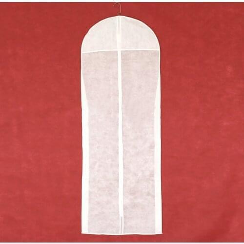 White Non-Woven Fabric Dust Cover for Bridal Wedding Dress Robe Garment Clothes Storage Bag Protection Case B006