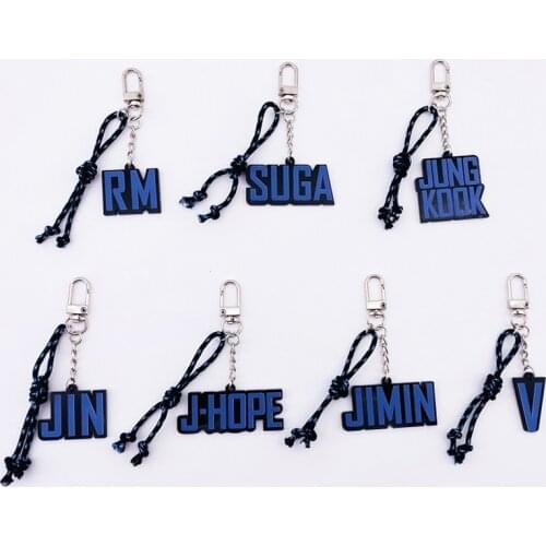 Kpop Map Of The Soul Tour Keychain JUNGKOOK JIMIN JHOPE SUGA V RM JIN Name Keyring Pendant Toy Fans Gift