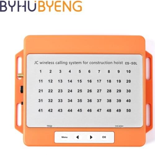 BYHUBYENG Building Lift Bell Ricevitore Wireless Calling Receiver Construction Elevator Waterproof Emergency Panel Emergencies