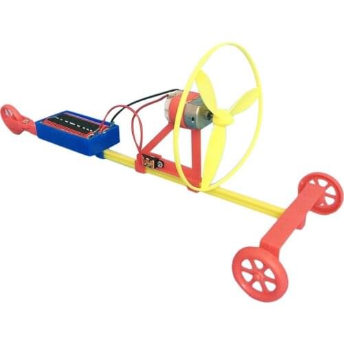 Kids DIY Assembly Air Propeller Electric Racing Car Model Physics Kids Educational Toys for Children Gift