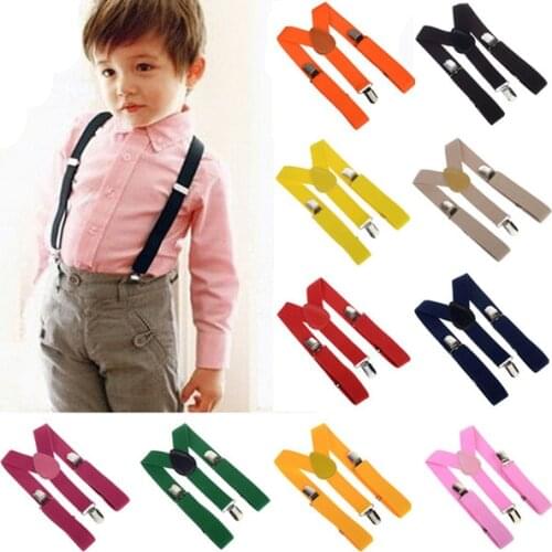 Children Kids Boy Child Clip-on Suspenders For Trousers Elastic Y-shape Adjustable Braces Apparel Accessories
