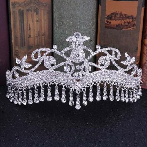 Elegant Bridal forehead Hair Accessories For Women Hairbands Crystal Wedding Crown Tiara Wedding Hair Jewelry Accessories