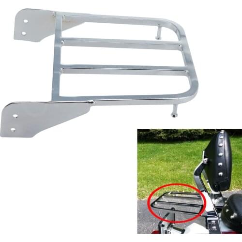 Motorcycle Chrome Sissy Bar Luggage Rack For Suzuki Intruder Volusia VL800 2001-2011 2002 2003 2004 2005 2006 2007 2008 2009
