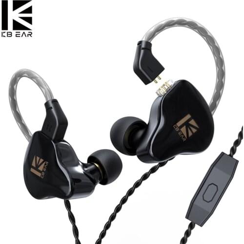 KBEAR KS1 Dual Magnectic Circuit Dynamic In Ear Earphone Running Sport HIFI Wired Headphones With Mic Earbuds Kbear KS2 KB06