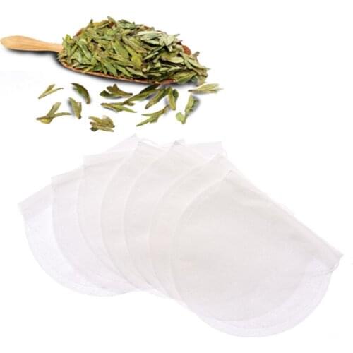 Round Tea Bags 100 Pcs/Lot Teabags Empty Scented Tea Bags Filter Infuser with String Heal Seal Paper Teabags for Herb Loose Tea