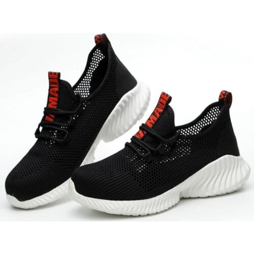 Summer Sneakers Lightweight Work Shoes Mens Breathable Anti-smashing Anti-piercing Safety Shoes Site Casual Protection Boots