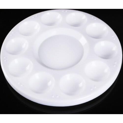 Paint Palette Tray Round Plastic Watercolor Mixing Palette DIY Craft Art Supply R9JB