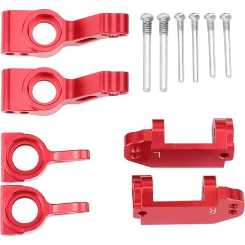 Metal Front Caster Block Steering Blocks Rear Stub Axle Carriers Upgrade Parts for 1/10 Traxxas 2WD Slash Stampede