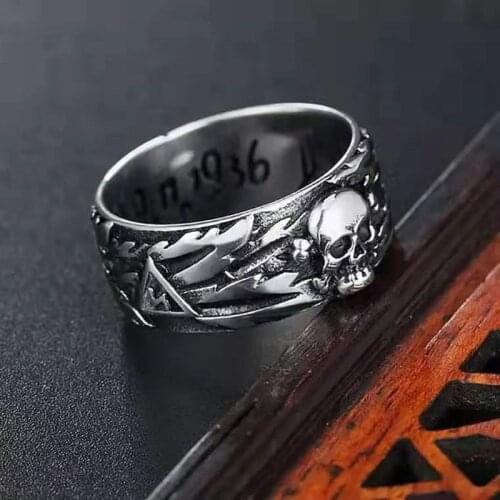 Hot Men and Women Metal Rings Dominant Skull Devil Punk Gothic Hip Hop Simple for Biker Ring Party Jewelry Gift New